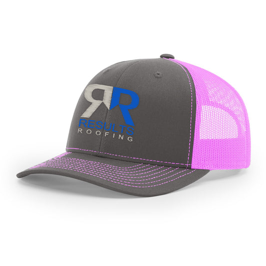 Results Roofing Hat - Charcoal / Pink